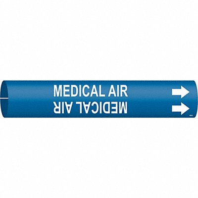 BRADY 4096C Pipe Marker Medical Air 2 in W
