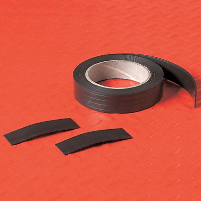 MASTER MAGNETICS ZG40S35 Plain Magnet Roll Charcoal Flat Label Adhered