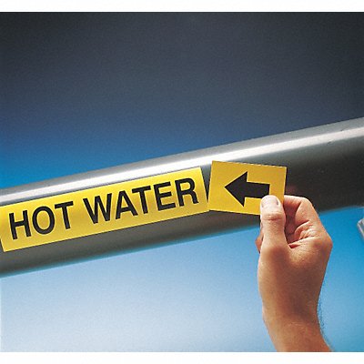 BRADY 20446 Pipe Marker Make-Up Water 1in H 8in W