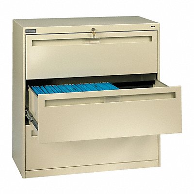 TENNSCO LPL4236L30PUTTY File Cabinet 42 in 3 Drawer Putty