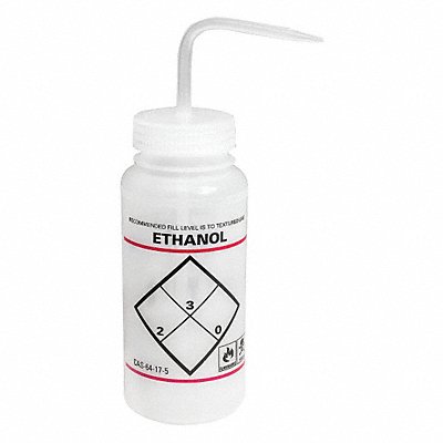 SP SCIENCEWARE F116460639 Wash Bottle Std 16 oz Ethanol Wht PK6
