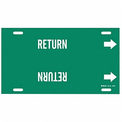BRADY 4120H Pipe Marker Return 10 in H 32 in W