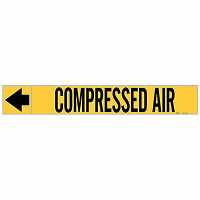 BRADY 20416 Pipe Marker Comprssed Air 1in H 8in W