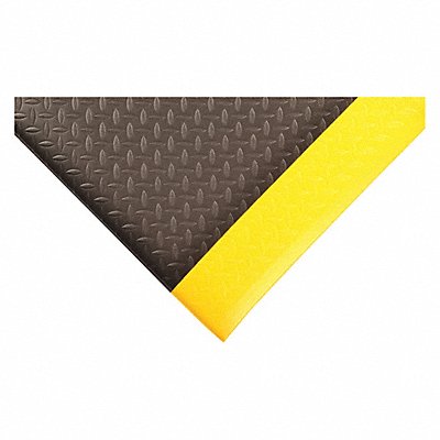 NOTRAX 9EU37 Antifatigue Runner Black YllwBrdr 4x75ft
