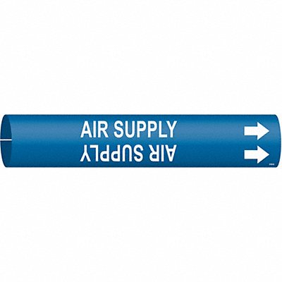 BRADY 4160B Pipe Marker Air Supply 7/8 in H 7/8 in W