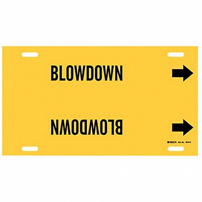 BRADY 4014G Pipe Marker Blowdown 10 in H 24 in W