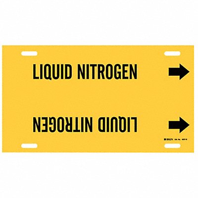 BRADY 4227H Pipe Markr Liquid Nitrogen 10in H 32in W