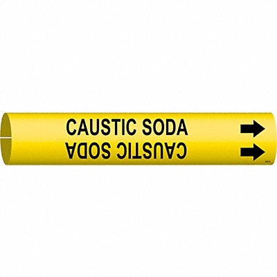 BRADY 4021B Pipe Marker Caustic Soda 7/8in H 7/8in W