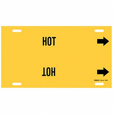 BRADY 4197H Pipe Marker Hot 10 in H 32 in W