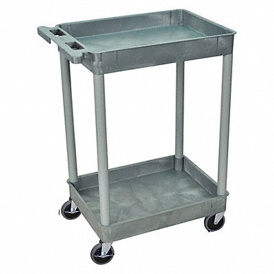 GRAINGER STC11G Utility Cart 300 lb Cap. PE 2 Shelves