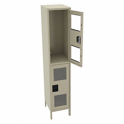 TENNSCO CDL1518361SAND Wardrobe Locker Clearview 1 Wide 2 Tier Sand