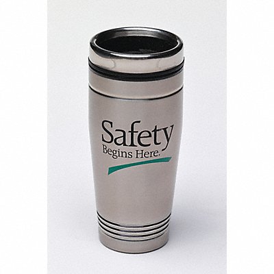 QUALITY RESOURCE GROUP 3771 Travel Mug Safety Begins Here 18 oz.