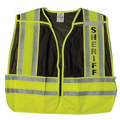 KISHIGO 8054BZMXL Safety Vest Brown Sheriff M/XL