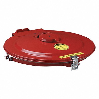 GRAINGER 26754 Drum Cover Red Steel 55 gal