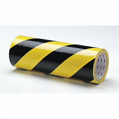 GRAINGER 9GEK7 E7747 Floor Tape Black/Yellow 12 inx54 ft Roll