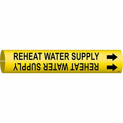 BRADY 4267A Pipe Markr Reheat Water Supply 13/16in H