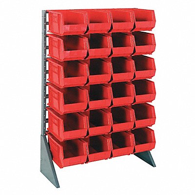 QUANTUM STORAGE SYSTEMS QRU12S24024RD F1613 BinRailFlrRck 15inx54inx36in Load Capacity 50 lb