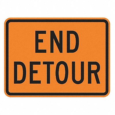 LYLE M48A24HA End Detour Traffic Sign 18 x 24