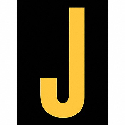 STRANCO INC RUM200JYB Reflective Letter Label J 2-1/2in H PK25