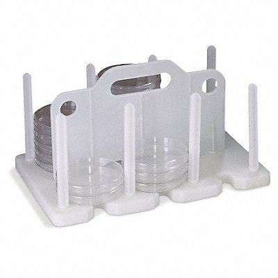 SP SCIENCEWARE F189910000 RACK PETRI DISH WH 7 IN HX8.25