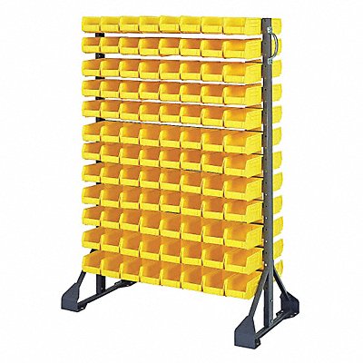 QUANTUM STORAGE SYSTEMS QRU12D220192YL E1535 BinRailFlrRck 20inx54inx36in Load Capacity 133lb