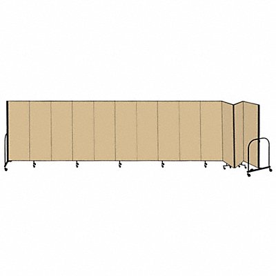 SCREENFLEX CFSL4013DO F1906 Partition 24 Ft 1 In W x 4 Ft H Walnut