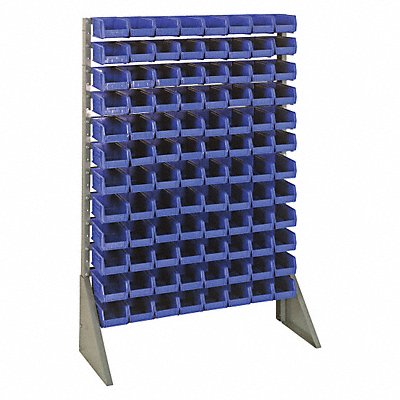 QUANTUM STORAGE SYSTEMS QRU12S21096BL F1608 BinRailFlrRck 36inx54inx15in Load Capacity 50 lb