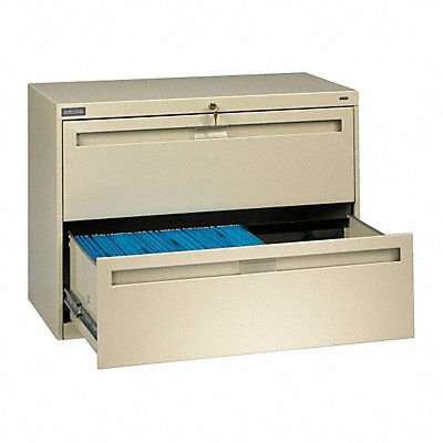 TENNSCO LPL4224L20PUTTY File Cabinet 42 in 2 Drawer Putty