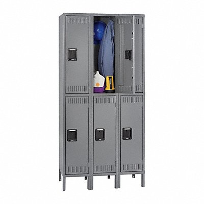 TENNSCO DTK1212363MEDGR F0422 Locker 2x3Locker Grey 12 x78 x36 Unassembled