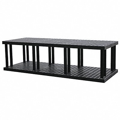 STRUCTURAL PLASTICS S9636B Plastic Shelving Open Starter 27 H 2 Shelf