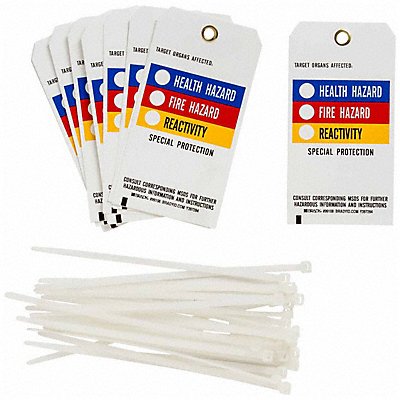BRADY 99108 Tag Polyester Chemical Hazard PK25