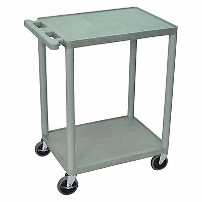 GRAINGER HE32G Utility Cart 300 lb Cap. PE 2 Shelves