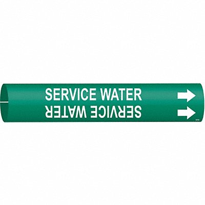 BRADY 4270B Pipe Markr Service Water 7/8in H 7/8in W