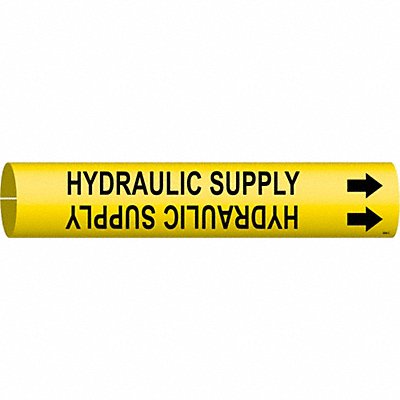 BRADY 4084C Pipe Marker Hydraulic Supply 2in H 2in W