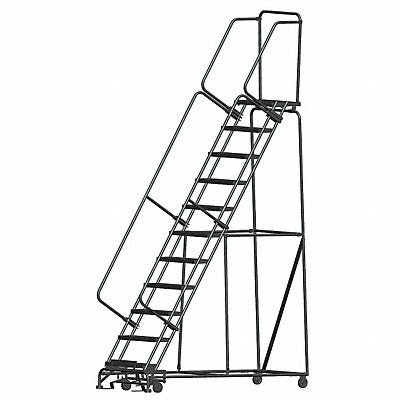 BALLYMORE WA113214X Lockstep Rolling Ladder Steel 110 In.H