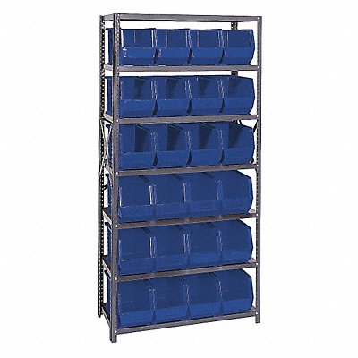 QUANTUM STORAGE SYSTEMS QSBU265BL E1503 Bin Shelving 18inx75inx36in Blue