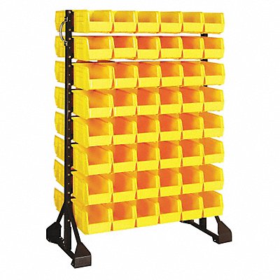 QUANTUM STORAGE SYSTEMS QRU16D23096YL E1536 BinRailFlrRck 20inx54inx36in Load Capacity 100lb