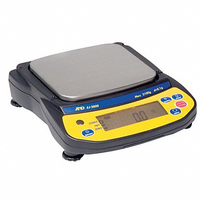A D WEIGHING EJ2000 Compact Balance SS Platform 2100g Cap.