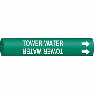 BRADY 4142A Pipe Markr Tower Water 13/16in H 4/5in W