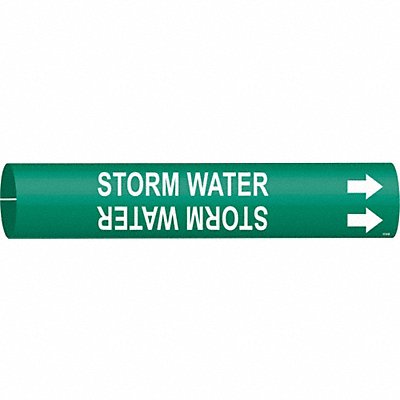BRADY 4134B Pipe Marker Storm Water 7/8in H 7/8in W