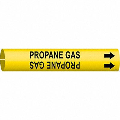 BRADY 4114C Pipe Marker Propane Gas 2 in H 2 in W