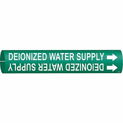 BRADY 4173D Pipe Marker Deionized Water Supply