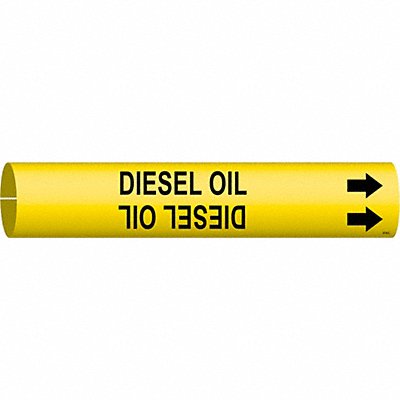 BRADY 4174C Pipe Marker Diesel Oil 2 in H 2 in W
