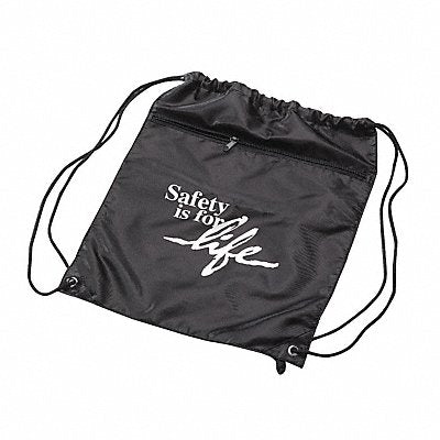 QUALITY RESOURCE GROUP N210L Backpack w/Drawstring 17-1/2x15 in BLK
