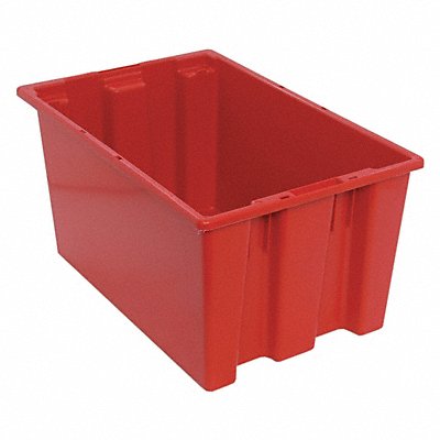 QUANTUM STORAGE SYSTEMS SNT240RD E1885 Stacking and Nesting Container Red Solid Polypropylene