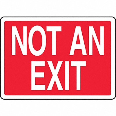 ACCUFORM MEXT444VP Exit Sign Not An Exit 10 X14