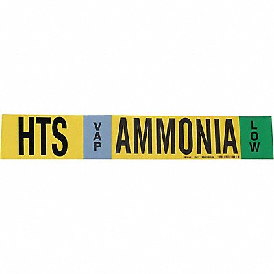 BRADY 90411 Pipe Marker Ammonia 2 1/4 in H 14 in W
