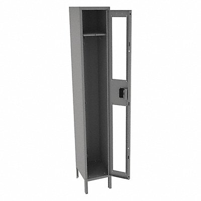 TENNSCO CSL1215721MEDGRE Wardrobe Locker Clearview 1 Wide 1 Tier Grey