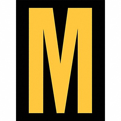 STRANCO INC RUM200MYB Reflective Letter Label M 2-1/2in H PK25