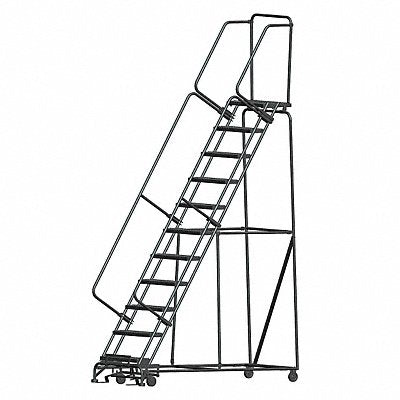 BALLYMORE WA113214G Lockstep Rolling Ladder Steel 110 In.H